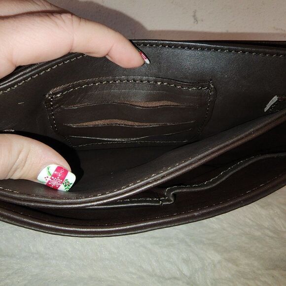 Vaccari Cross Body Leather Purse with Turquoise Beading - Picture 7 of 10